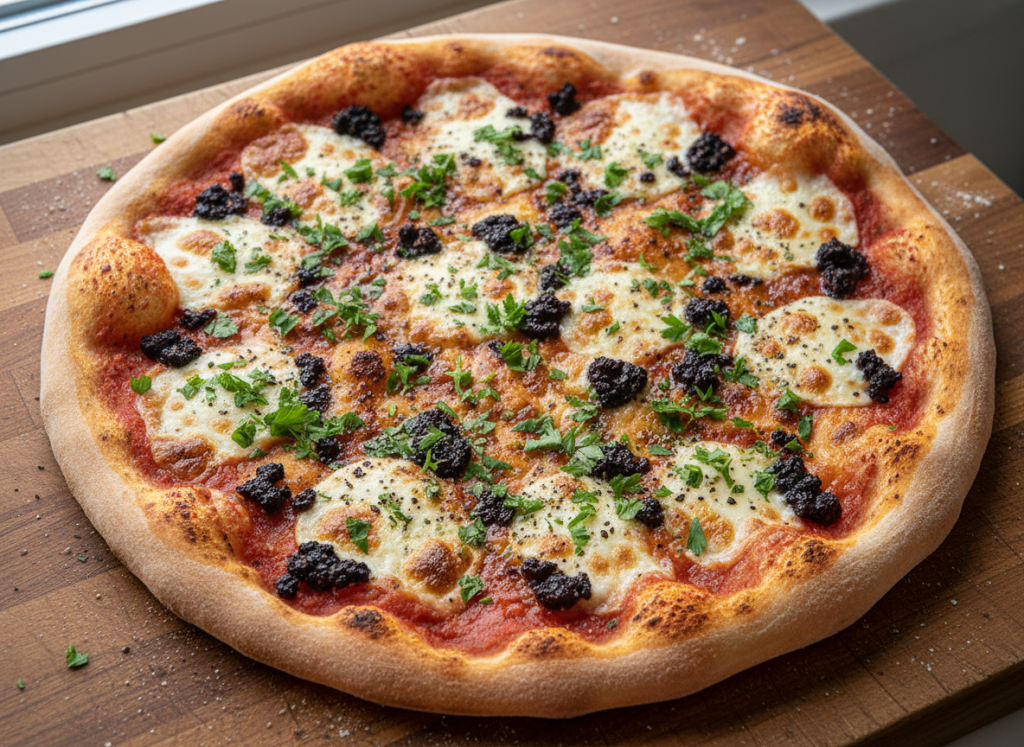 Sweet Onion & Feta Black Pudding Pizza